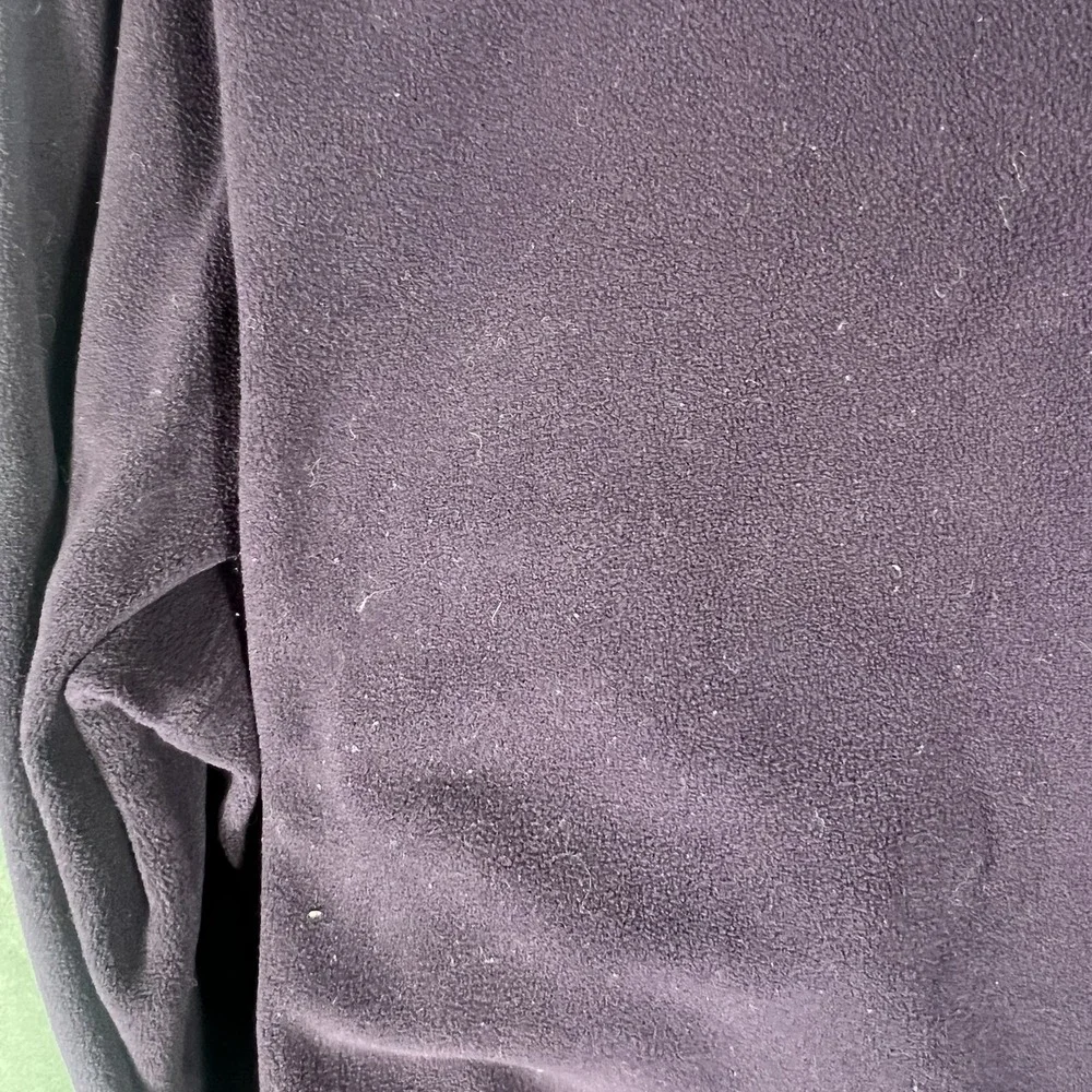 Eddie Bauer Women's Large Purple Fleece Snap Button Cardigan Sweater